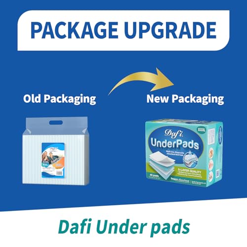 Image of DAFI Disposable Incontinence Bed Pads, 30 inchx 36 inch(200 Count) Thick Underpads, Effective Odor Control Pee Pads, Chucks Pads, Protection for Elderly, Adults, Babies, Pack of 4