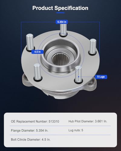 Image of ECCPP 2pcs 513310 Front Wheel Hub Bearing Assembly for Nissan Murano 2003-2007 All Models,Quest 2004-2009 All Models | Models, Quest 2004-2009 All Models