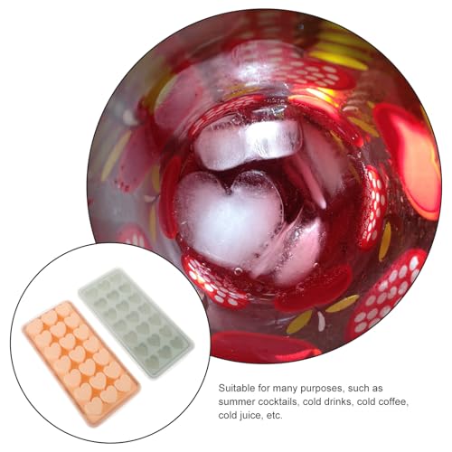 Molde para cubitos de hielo de silicona en forma de corazón 2 piezas miniatura 3