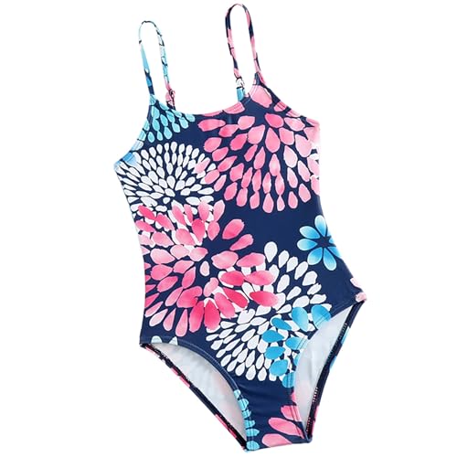 Girls Swimsuit 𝗢ne Piece Bathing Suit with Adjustable Straps H𝐚waiian Beach Swimwear Cute Kids Swimming Suits