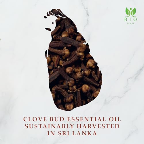 Image of Bio sense 100% Pure Ceylon Organic Clove Bud Essential Oil, USDA Certified | 15ml (0.5 Fl Oz) | 100% Pure & Organic Clove Bud Essential Oil | Use for Diffuser and Candle Making.