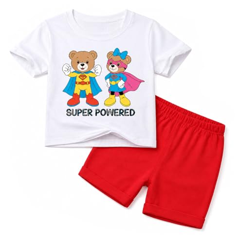 Image of Bold N Elegant Dailywear Cartoon Summer Kid's Half Sleeves T-shirt Shorts Set for Baby Boys & Girls