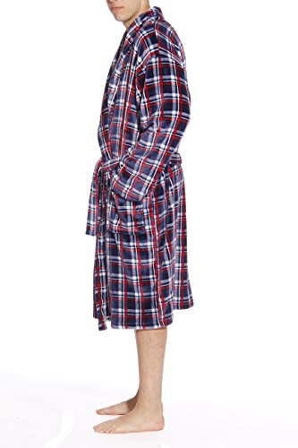 #followme Printed Plaid Velour Flannel Robe Robes for Men2