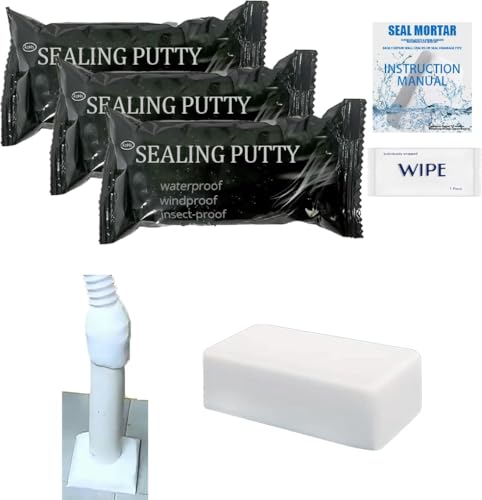3PCS White Waterproof Plumbers Putty | Moldable Duct Seal for