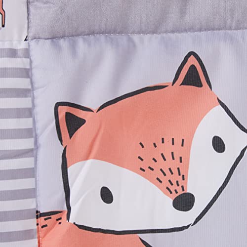 Little Love By Nojo Lil Fox, Grey, Orange, White 3Piece Nursery Mini Crib Bedding Set With Comforter, 2 Fitted Mini Crib Sheets, Orange, Grey, White, Charcoal #TOP6
