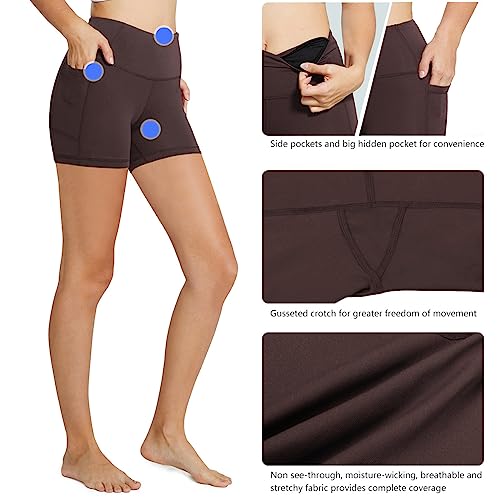 Image of baleaf Women's 8 inch / 5 inch / 3 inch Biker Shorts High Waist Yoga Workout Gym Running Volleyball Spandex Shorts with Pockets
