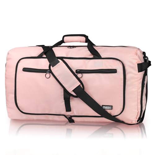Image of Fmeida 65L Duffle Bag Foldable Travel Duffel Bags for Men Women Travel Bag | Shoes Compartment, 65L Large Capacity, Foldable, Packable, Water Repellent, Tear Resistant, for Traveling Gym Overnight Camp