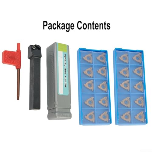 Kit de Herramientas de Torneado para CNC SER1212H16 con 20 Insertos Carburo 16ER AG60 miniatura 5