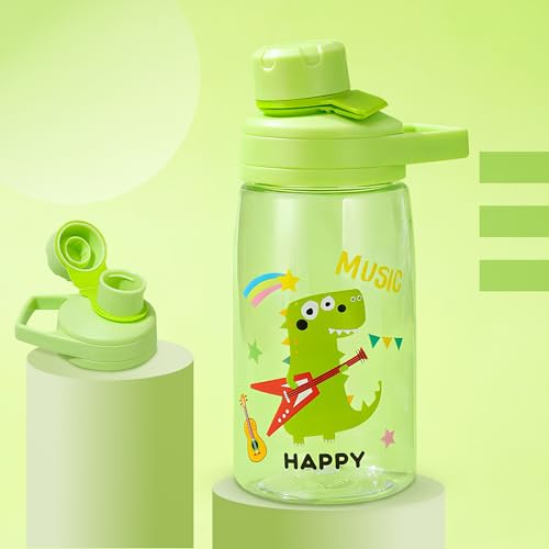 Image of BAYBEE Joy Baby Sipper Water Bottle for Kids | Spill-Proof & BPA Free Safe Sippy Water Bottle 480ml for Kids 6+ Months | Drinking Training Sipper Bottle for School Kids & Toddlers, Boys Girls (Green)