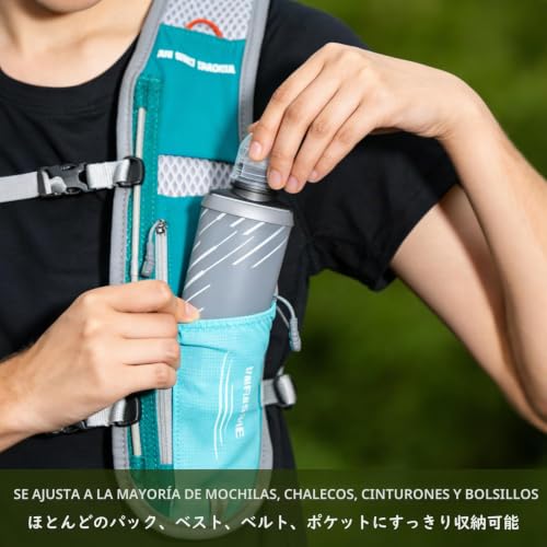 Botella Soft Flask compacta de TPU flexible con boquilla antigoteo de 170ml 8
