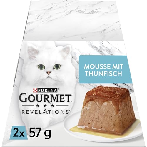 Gourmet Revelations Mousse, Katzenfutter nass, mit Thunfisch, 24er Pack (24 x 57g)