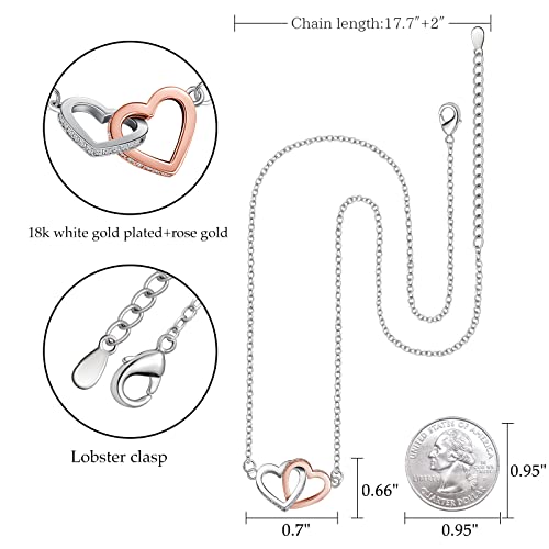 Granddaughter-Necklace-From-Grandmom-Interlocking-Heart-Necklace-Filled-With-My-Love-Gift-for-Granddaughter-On-BirthdayChristmasMothers-dayGraduationWeddingValentines