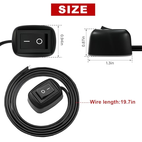 image for Wevdn Car Push Button Switch, Paste Type DIY Car Switch, Universal DC 