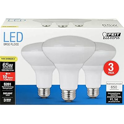 Feit Electric BR30/850/10KLED/3 3PK 9.5W Br30 E26 Bulb - Quantity 6