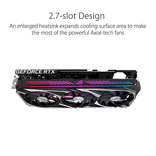 Image of ASUS ROG Strix NVIDIA GeForce RTX 3060 OC Edition Gaming Graphics Card (PCIe 4.0, 12GB GDDR6, HDMI 2.1, DisplayPort 1.4a, Axial-tech Fan Design, 2.7-Slot, Super Alloy Power II, GPU Tweak II) (Renewed)