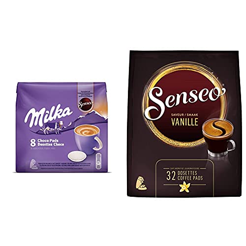 Senseo Milka Chocolat 80 Dosettes (lot de 10 x 8) & Café 32 Dosettes Goût Vanille