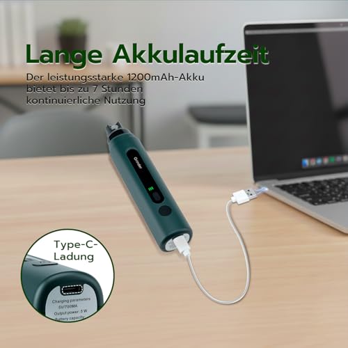 Tolesum Krallenschleifer für Hunde 5-Gang Mit LED Leuchten,Leiser,Wiederaufladbare, leistungsstarker Elektrischer Krallenschneider für Haustiere,Kleine, Mittelgroße Hunde und Katzen