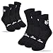 VeloChampion Cycling Sports Fitness Socken mit atmungsaktiver Coolmax-Technologie. 3er-Pack Socken in Rundlänge, erhältlich in Gelb, Schwarz oder Weiß.