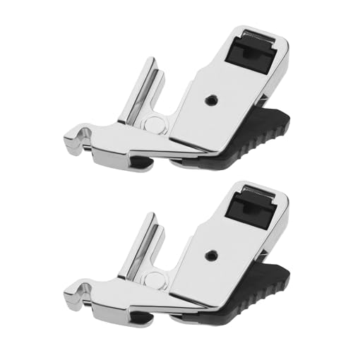 VGOL 2pcs Adaptateur de Pied-de-biche pour Machine à Coudre Type de Boucle Adaptateur de Pôle Bas Compatible avec Singers Compatible avec Brother Compatible...