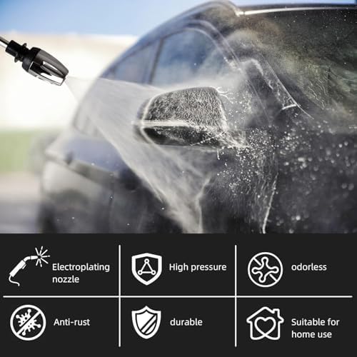 High-Pressure Washer Nozzle for Garden Hose, Fits Any Standard Hose, 360° Rotation, Suitable for Three Spray Modes, Heavy-Duty Spray Nozzle for Cleaning Patio, Car & Driveway (A) — view 6