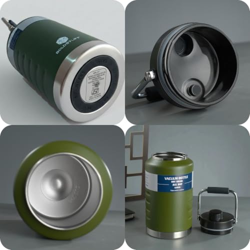 Image of Thermosteel Water Jug Insulated Tumbler with Magnet Lid 2100ml, Water from Bottle for Travel, Home, Office, School, Gym, Hotel and Dhaba 12+ Hours Hot and 18+ Hours Cold, Green