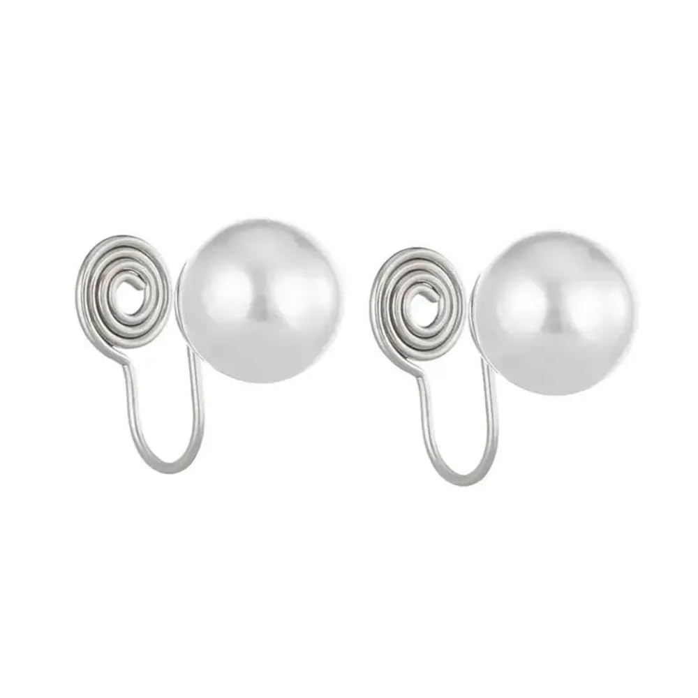 Via Mazzini No-Piercing Required Clip-On 10mm Pearl Ear Cuff Stud Earrings For Women And Girls (ER2516) 1 Pair (B0CX98D33S) Amazon Price History, Amazon Price Tracker