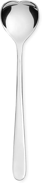 Alessi A di AMMI01CUS4 Set Composed of Four Ice Cream Spoons in 18/10 Stainless Steel, Silver, 17 x 19 x 10 cm