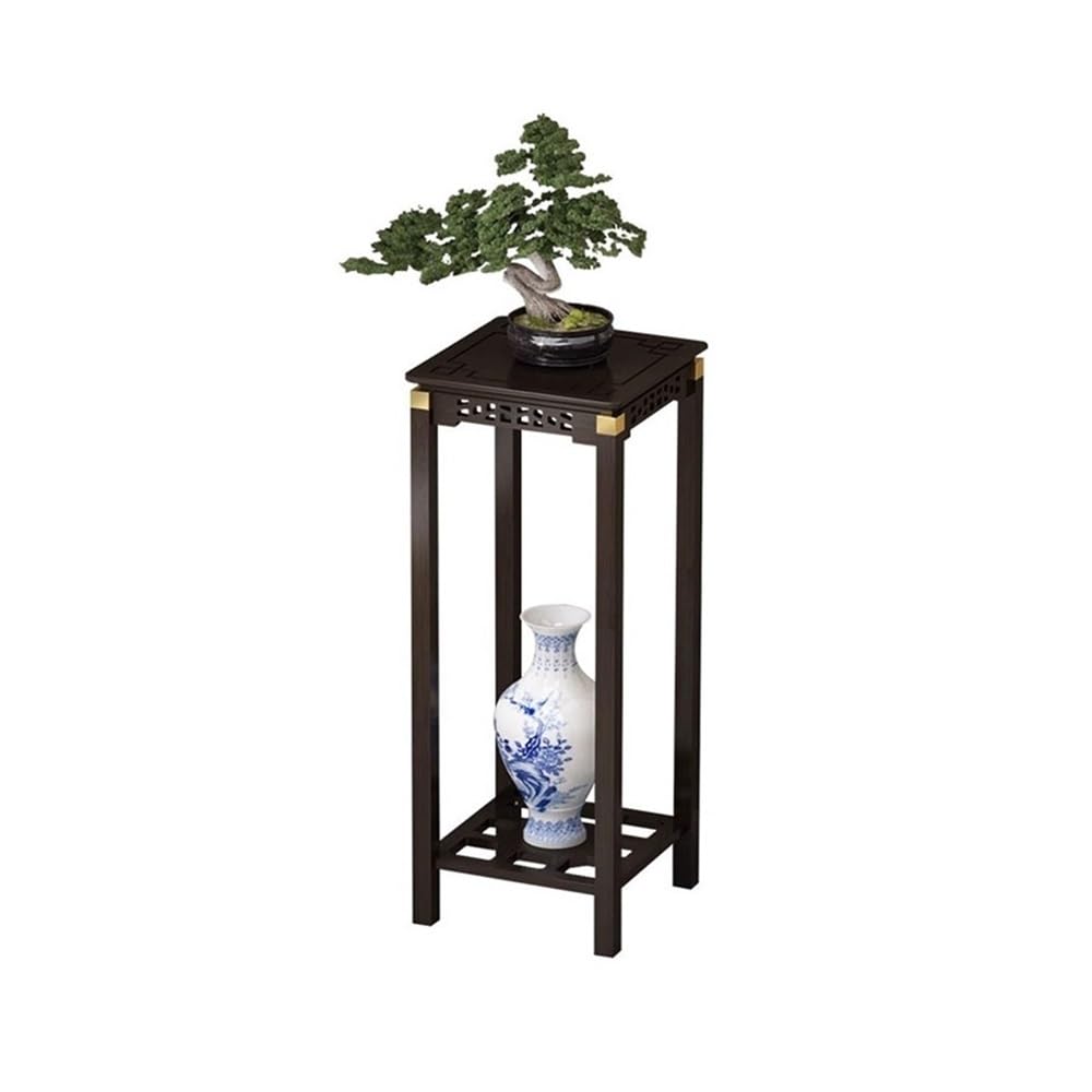 birene Vase Stand Living Room Floor Standing Bonsai Rack, Chinese Platform Balcony Shelf Multi Layer Shelving