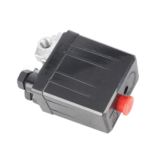4 Ports Air Compressor Pressure Switch 240V 16A Heavy Duty 90-120PSI Air Compressor Pressure Valve Switch 1/4" Female Thread Control Regulator for Industrial Use