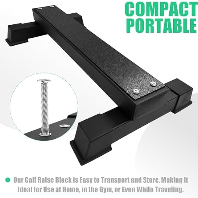 Steel Calf Raise Bar, Standing Calf Raise Platform Machine, Calf Raise Block Rack for Calf Stretching, Squat, Foot Stretch