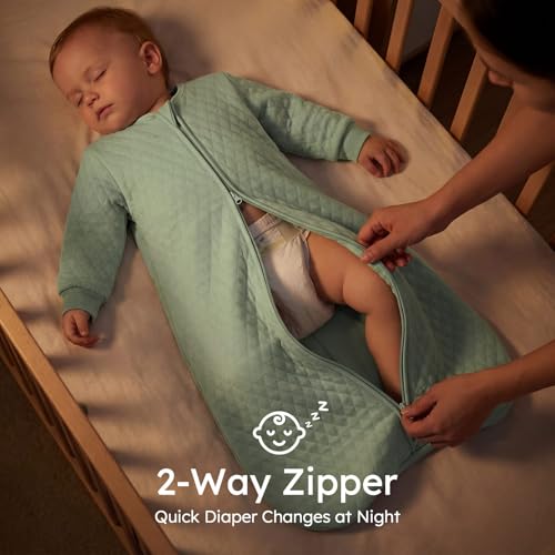 Image of Yoofoss Baby Sleep Sack 18-24 Months 1.0 Tog Long Sleeve Organic Cotton