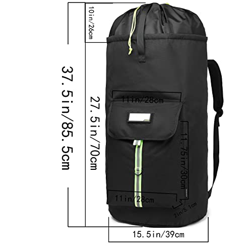 Image of laundry bag backpack,extra-large heavy duty laundry bags,laundry backpack for college students,drawstring closure (Black Laundry Backpack Bag)