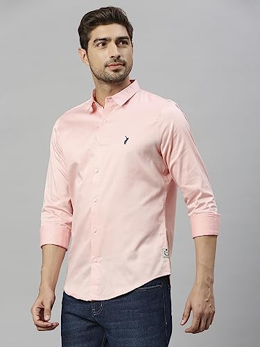 Image of Thomas Scott Men's | Solid | Full Sleeve | Slim Fit | Cotton Blend | Spread Collar | Casual Shirt