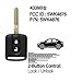 Keylessbest Replacement for Renault Maxity Nisssan Micra K12 Navara D40M Key Fob Remote Control 2014 2015 2016 2 Buttons 433MHz 5WK4876,Black