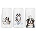HUGANE Funny Bernese Mountain Dog Bathroom Hand Towels Set of 3, Bernese Mountain Dog Gifts, 16x24 Inch Cotton Kitchen Cloths