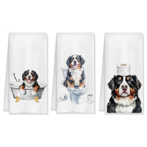 Funny German Shepherd Bathroom Hand Towels Set of 3, German Shepherd Decor Hand Towels for Bathroom, German Shepherd Gifts for Women Men, Gifts for German Shepherd Lovers Owners, 16x24 Inch