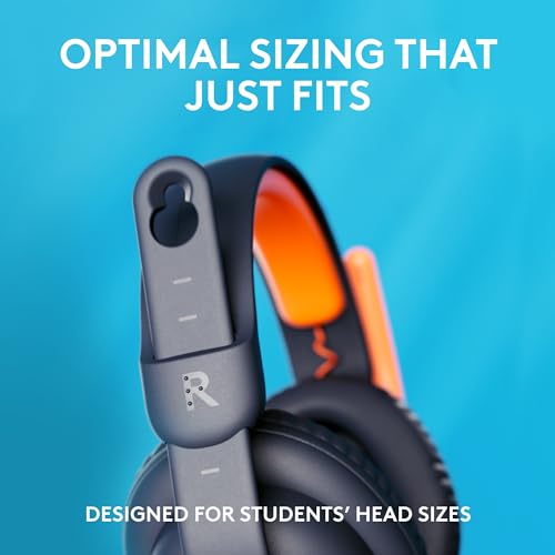 Image of Logitech Zone Learn On-Ear Wired Headsets for Learners, Comfortable and Adjustable fit for Kids, Replaceable Accessories, Mic, 3.5mm AUX for Windows /macOS /iPadOS /Android /Mobile
