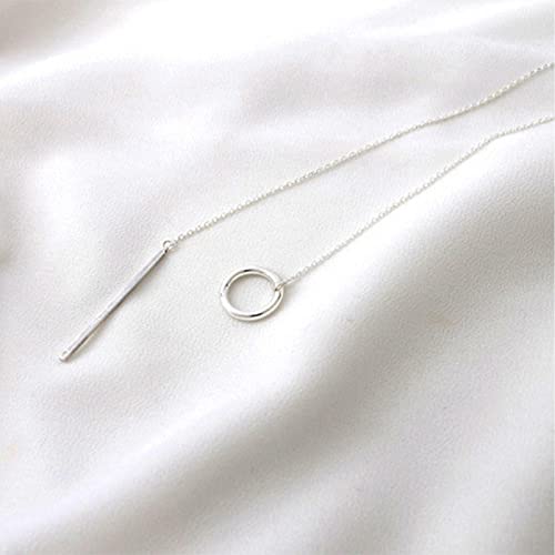 Collier S925 pour femmes cadeau unique avec initiale et longue chaîne