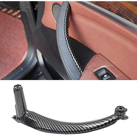Jaronx for BMW X5 E70/X6 E71 Door Handle,Carbon Fiber Pattern Door PULL Handle Replacement,Right Passenger Side Interior Door PULL Handle Trim for BMW X5 2008-2013 and BMW X6 2008-2014 (Right Side) Cover