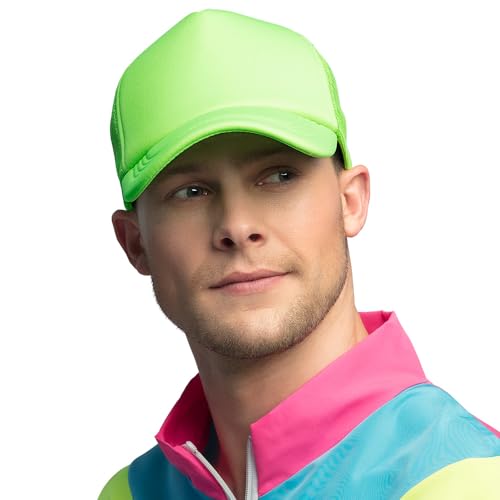 Casquette vert fluo adulte - Vert - Taille Unique