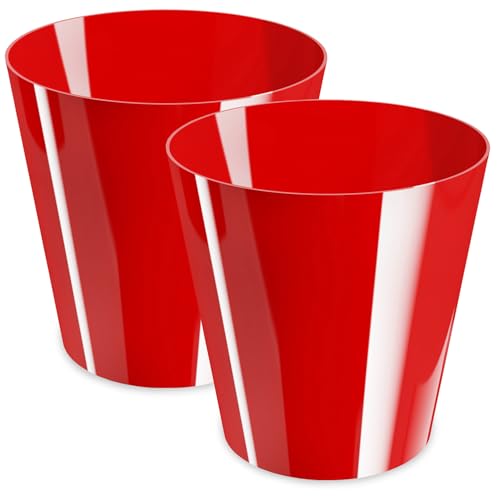 PECZEKO Blumentopf glänzender, Pflanzkübel aus Übertopf Kunststoff...