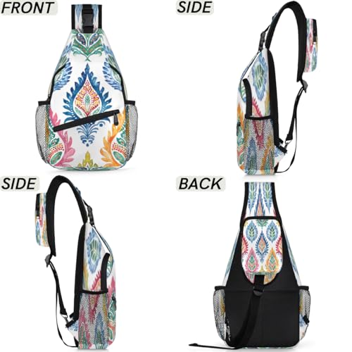 Bolso Sling para Hombre y Mujer con Hojas India miniatura 6