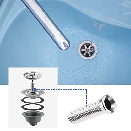 Juego de 2 tornillos para colador de fregadero de cocina 45mm miniatura 2