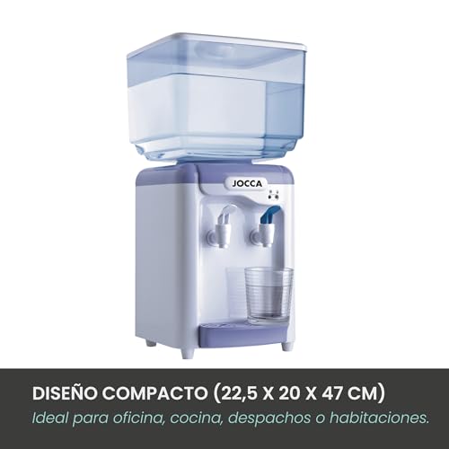Jocca Wasserspender mit 7 Liter Tank, Kühlsystem 10-15°C, BPA-frei, Weiß-Lila