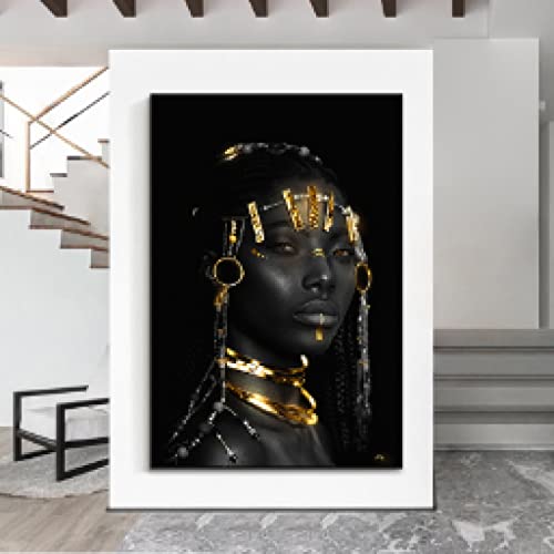 Femmes noires affiche art peinture murale pour grand salon ethnique chic 70x100cm