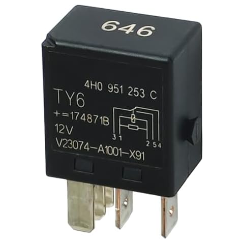 V23074-A1001-X91 12VDC 4H0 951 253 C 646 30A Fuel Pump Automotive Relay 5 Pin Cover