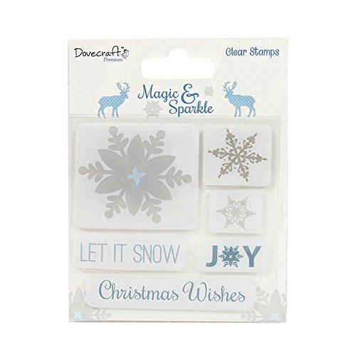 DovecraftMagic & Sparkle Clear Stamps-Snowflakes
