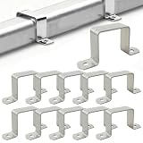 10 pezzi Morsetti per tubi quadrati 40x40 mm in acciaio inox 304, staffe di fissaggio robuste per ringhiere, cavi, mobili e progetti domestici