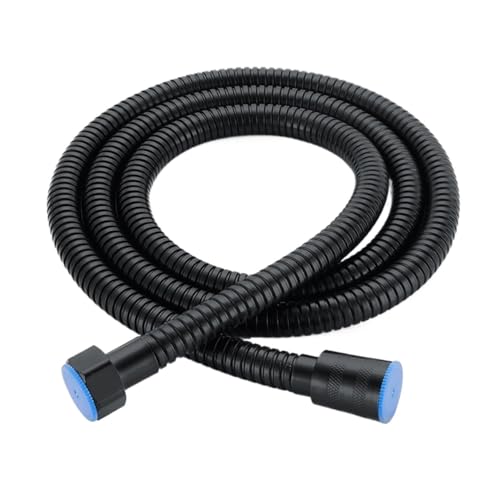 Tuyau de douche extensible 2m noir mat anti-explosion G1/2 flexible