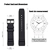22mm Silicone Watch Band Compatible with Citizen Hyper Aqualand Duplex Promaster Men's Sport Waterproof Dive Strap Bracelet Watch Accessories (Black buckle) #1